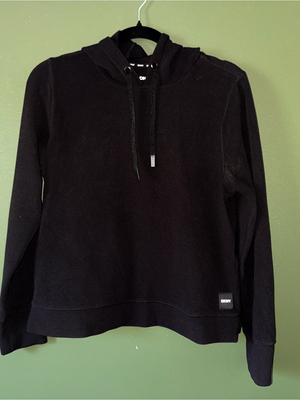 DKNY Black Crewneck Hoodie Sweater